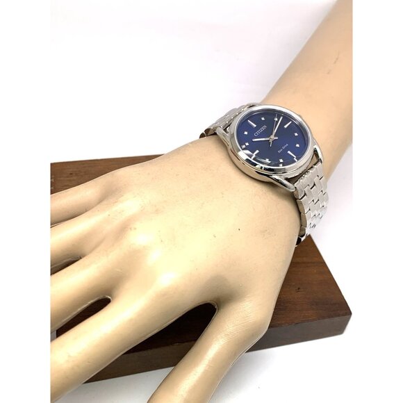 Citizen Women's Watch FE7090-55L Eco Drive Blue Dial Silver Stainless Steel 36mm - Picture 4 of 13